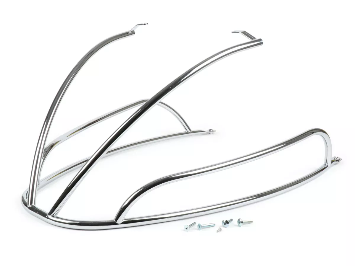 Rear crash bar -FA ITALIA- Vespa Primavera 50 (ZAPC53100, ZAPC53200), Vespa Primavera 125 (ZAPM81100), Vespa Primavera 150 (ZAPM81200), Vespa Sprint 50 (ZAPC53101, ZAPC53201), Vespa Sprint 125 (RP8M82111, ZAPM81300, ZAPM81301) - chrome