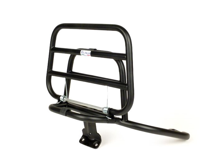 Fällbart bakre bagagehållare -FA ITALIA- Vespa LX50, LX125, LX150, Vespa LXV50, LXV125, Vespa S50, S125, S150 - svart matt