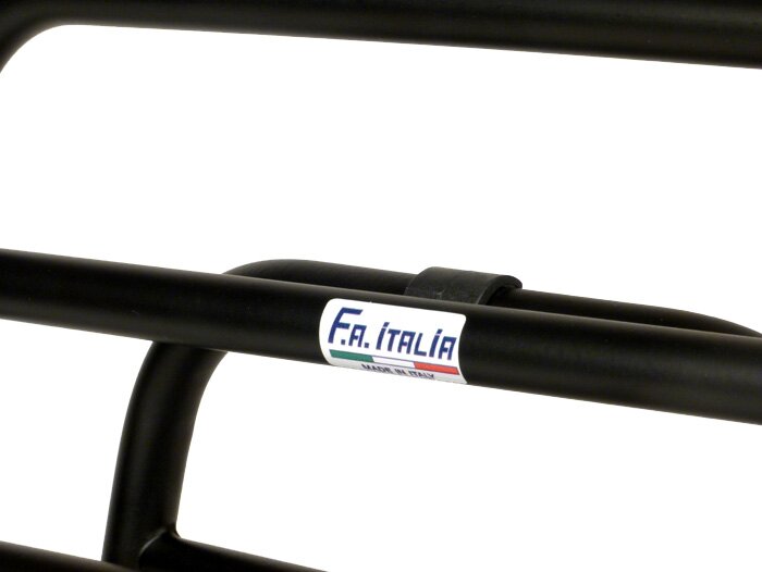 Fällbart bakre bagagehållare -FA ITALIA- Vespa LX50, LX125, LX150, Vespa LXV50, LXV125, Vespa S50, S125, S150 - svart matt