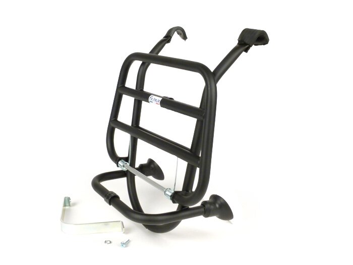 Front rack, fold down -FA ITALIA- Vespa LX50, LX125, LX150, Vespa LXV50, LXV125, Vespa S50, S125, S150 - matt black