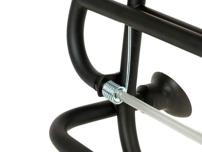 Front rack, fold down -FA ITALIA- Vespa LX50, LX125, LX150, Vespa LXV50, LXV125, Vespa S50, S125, S150 - matt black