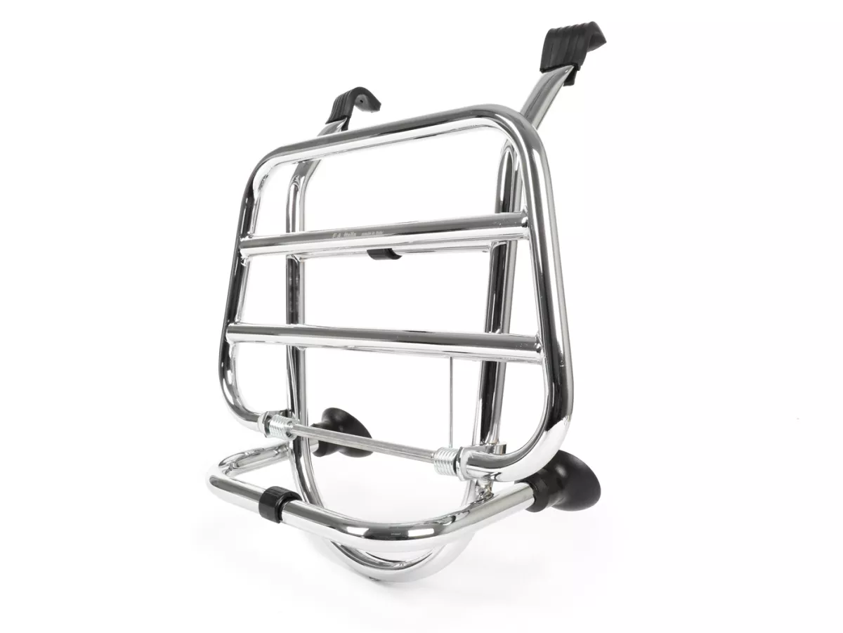 Fällbart främre bagagehållare -FA ITALIA- Vespa LX50, LX125, LX150, Vespa LXV50, LXV125, Vespa S50, S125, S150 - krom