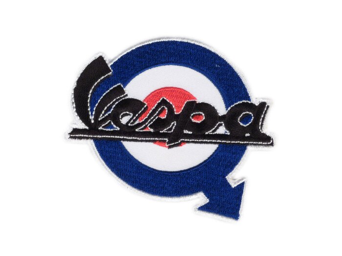 Patch -VESPA target arrow- blue/red/white - Ø=67mm