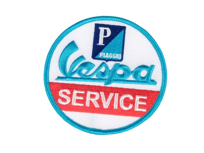 Patch - Patch -VESPA Service- blu/rosso/bianco - Ø=79mm
