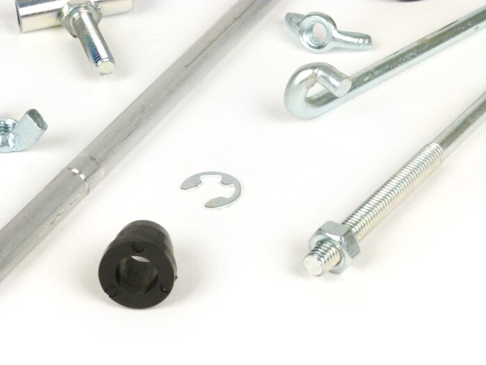 Repair set for rack foldable front -FA ITALIA wide- Vespa PX80, PX125, PX150, PX200, T5 125ccm