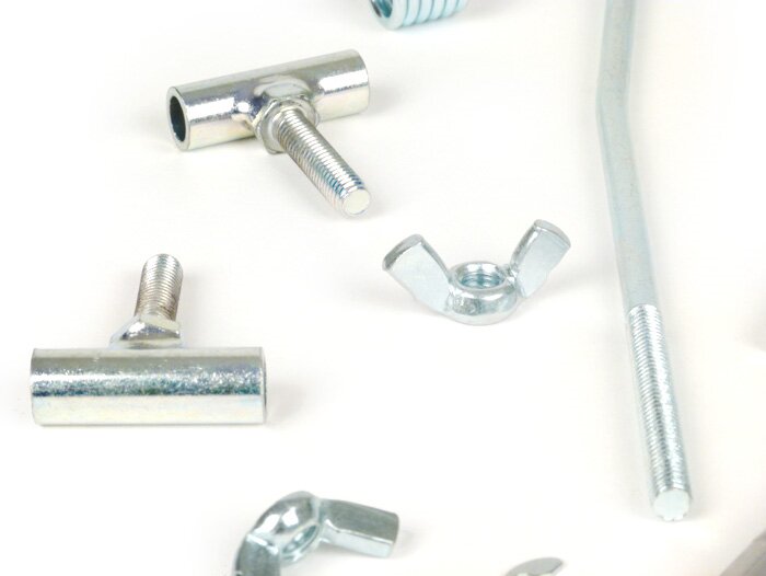 Reparatieset voor inklapbaar voorbagagerek -FA ITALIA nauwsluitend- Vespa PX80, PX125, PX150, PX200, T5 125cc