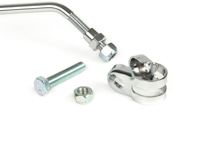 Mirror -CASA LAMBRETTA- rectangular - length stem 320mm, 119x82mm, adjustable bar - chrome