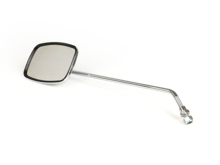 Mirror -CASA LAMBRETTA- rectangular - length stem 320mm, 119x82mm, adjustable bar - chrome