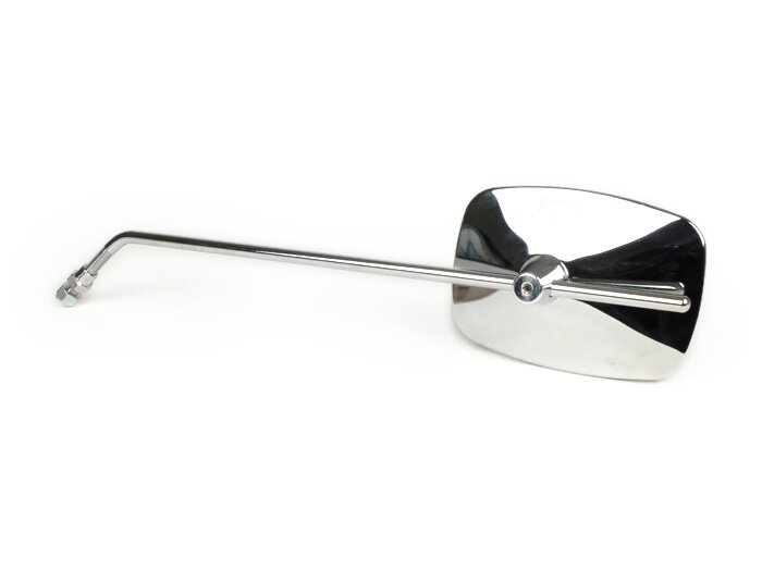 Mirror -CASA LAMBRETTA- rectangular - length stem 320mm, 119x82mm, adjustable bar - chrome
