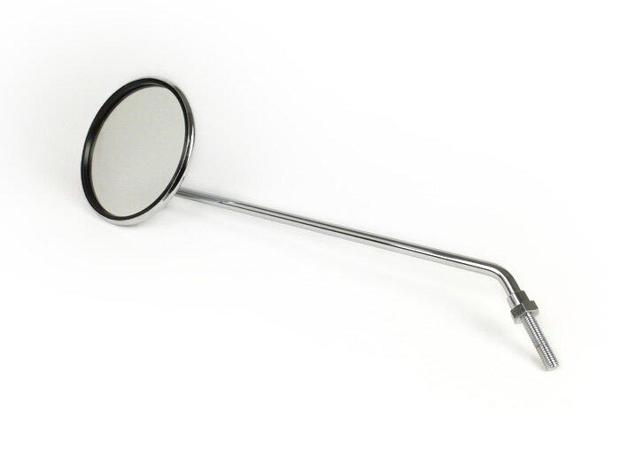 Mirror -CASA LAMBRETTA- round - length stem 320 mm, diameter 110 mm, adjustable bar - chrome