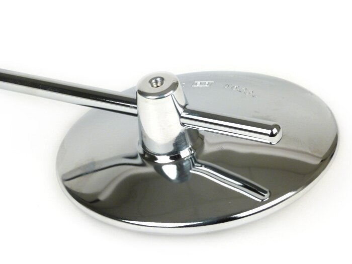 Mirror -CASA LAMBRETTA- round - length stem 320 mm, diameter 110 mm, adjustable bar - chrome