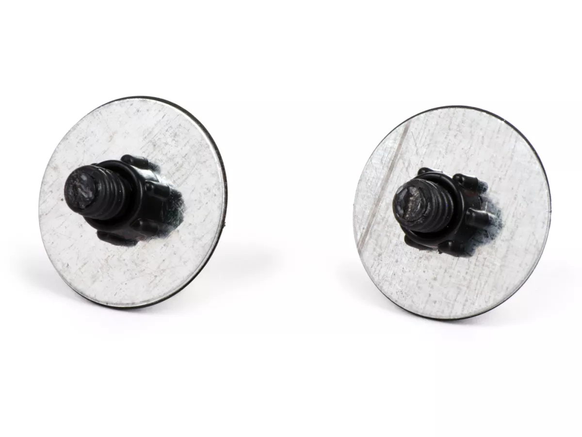 Cover-Set for mirror hole - blind plug -  antenna hole - hole Cover-Set -UNIVERSAL- black - Ø=22mm (Vespa PK/PX/GTS)