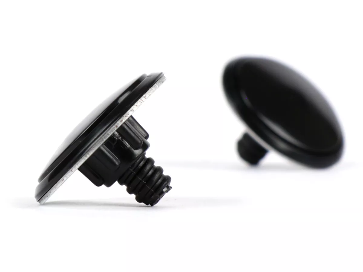 Cover-Set for mirror hole - blind plug -  antenna hole - hole Cover-Set -UNIVERSAL- black - Ø=22mm (Vespa PK/PX/GTS)