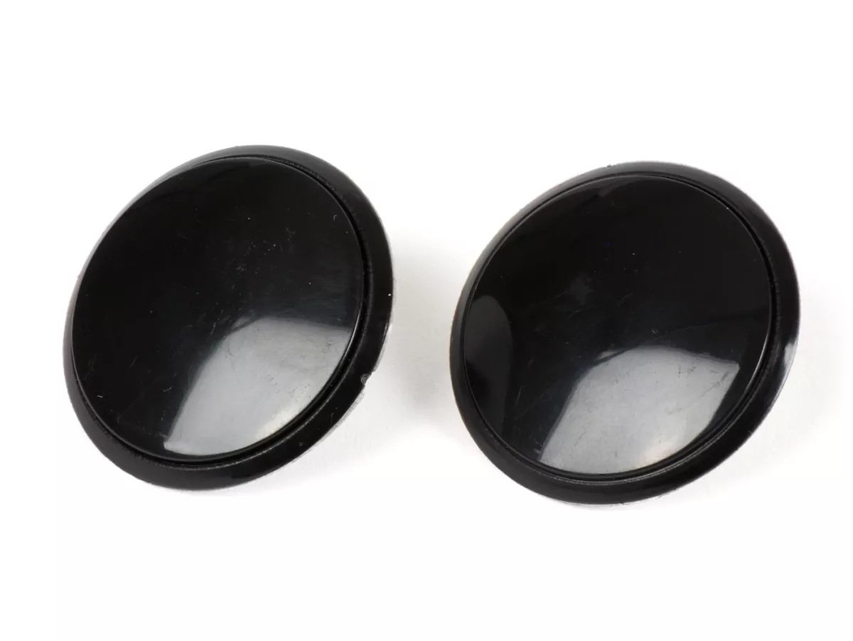 Cover-Set for mirror hole - blind plug -  antenna hole - hole Cover-Set -UNIVERSAL- black - Ø=32mm (Vespa GT/GTS 125-300)