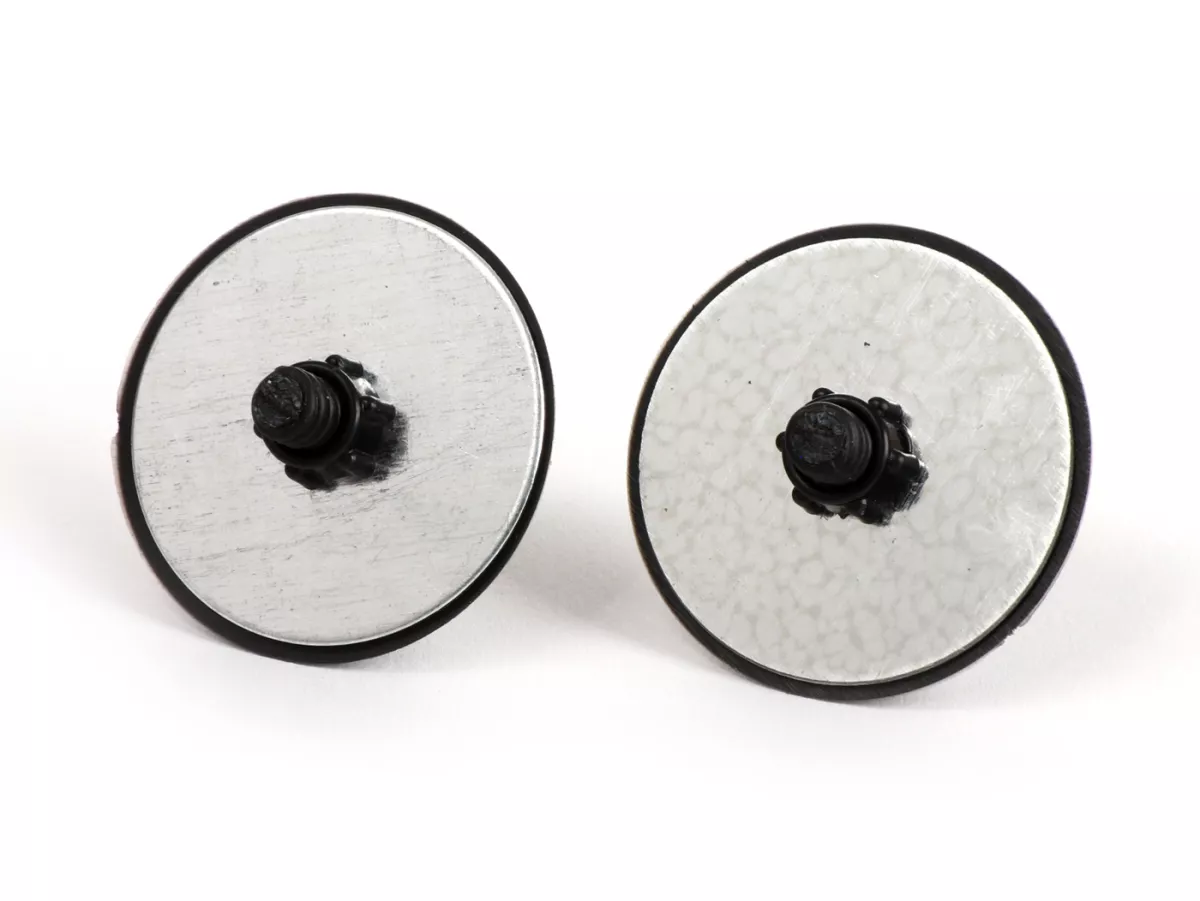 Cover-Set for mirror hole - blind plug -  antenna hole - hole Cover-Set -UNIVERSAL- black - Ø=32mm (Vespa GT/GTS 125-300)