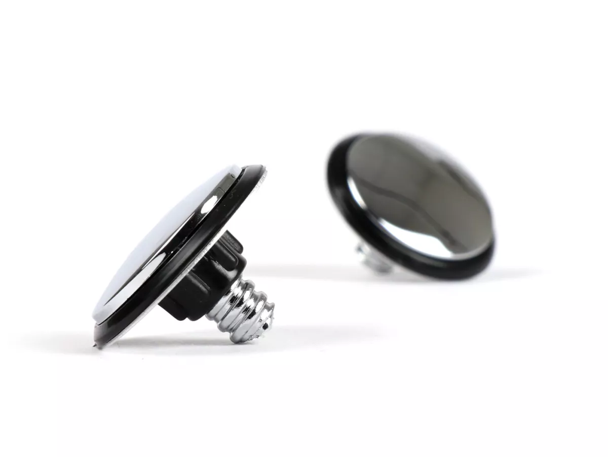Täcklock set spegelhål - blindplugg - antennhål - hål - lock - UNIVERSAL- krom - Ø=22mm (Vespa PK/PX/GTS)