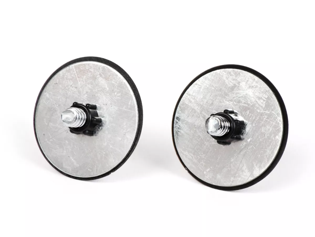 Set tutup penutup lubang cermin - steker buta - lubang udara - lubang - penutup -UNIVERSAL- krom - Ø = 32mm (Vespa GT/GTS 125-300)