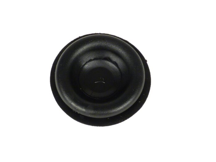 Tappo di chiusura in gomma -UNIVERSALE- nero - Ø=25,4mm - utilizzato per foro specchio Vespa GT/GTS 125-300