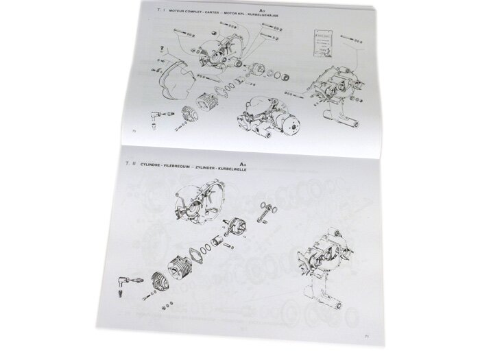 Buku panduan bengkel -VESPA- Vespa 50 R, 50 Special, Primavera 125, ET3