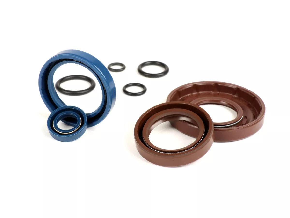 Juego de retenes -CORTECO FKM- Vespa PK125 XL2, PK125 ETS - (Ø 24mm cono) - incl. juntas tóricas