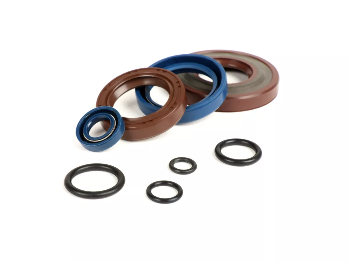 Juego de retenes -CORTECO FKM- Vespa PK125 XL2, PK125 ETS - (Ø 24mm cono) - incl. juntas tóricas
