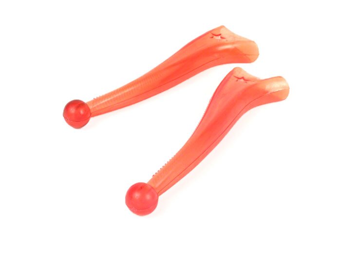 Lever protection sleeve set (type without ball end) -SPAQ- Vespa Smallframe/Largeframe 1957-1968 - red