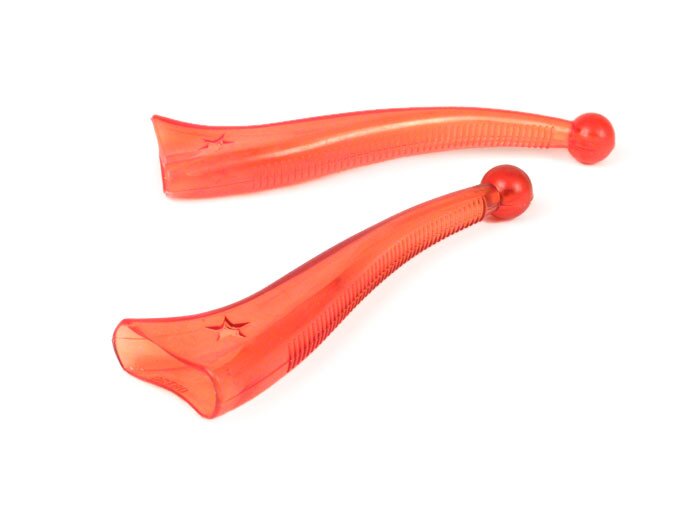 Lever protection sleeve set (type without ball end) -SPAQ- Vespa Smallframe/Largeframe 1957-1968 - red