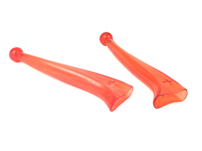 Lever protection sleeve set (type without ball end) -SPAQ- Vespa Smallframe/Largeframe 1957-1968 - red
