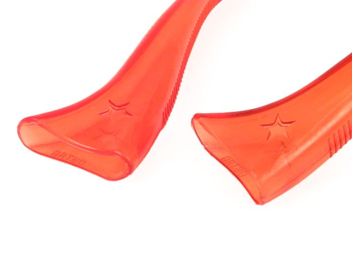 Lever protection sleeve set (type without ball end) -SPAQ- Vespa Smallframe/Largeframe 1957-1968 - red