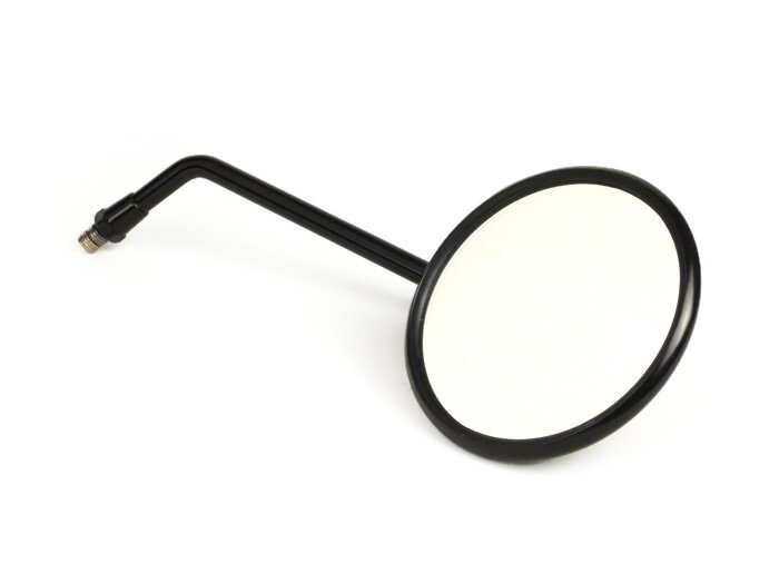 Mirror -CUPPINI w/o bracket- Vespa 160mm, Ø=100mm, E2 (E-mark), M10x1,25mm, black - right hand side