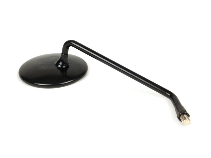 Mirror -CUPPINI w/o bracket- Vespa 160mm, Ø=100mm, E2 (E-mark), M10x1,25mm, black - right hand side