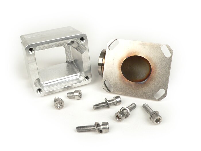 Intake manifold -MRP reed valve LML stainless steel- -NUR für LML Membrangehäuse - Øinner=30mm - CS=Ø34mm (carburetors Ø28-30mm - PHBH, VHSH, PWK28, TMX30, Smartcarb 26-28)