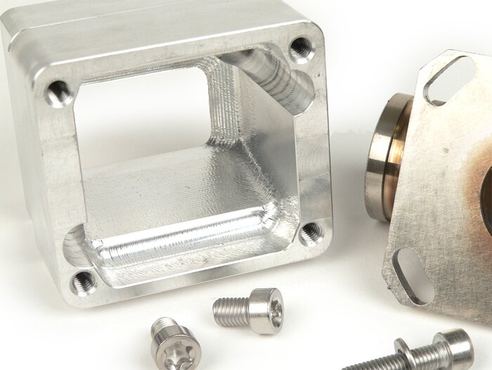 Intake manifold -MRP reed valve LML stainless steel- -NUR für LML Membrangehäuse - Øinner=30mm - CS=Ø34mm (carburetors Ø28-30mm - PHBH, VHSH, PWK28, TMX30, Smartcarb 26-28)