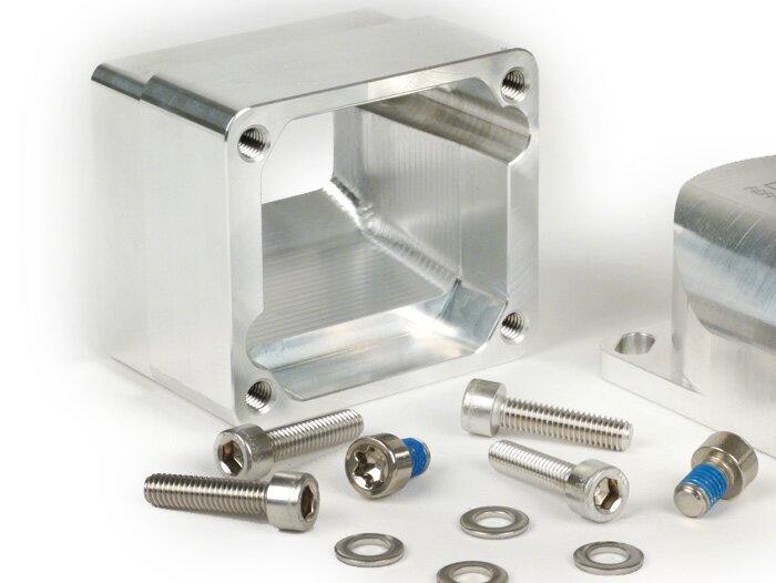Colector de admisión -MRP diafragma CNC LML- Vespa Largeframe PX, Rally, Sprint, Cosa, T5 125cc - Øi=30mm - AW=Ø34mm (carburador Ø28-30mm - PHBH, VHSH, PWK28, TMX30, Smartcarb 26-28)