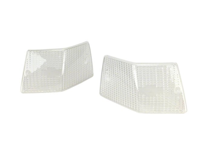 Indicator lens set -SIEM set of 4- Vespa PX80, PX125, PX150, PX200, T5 125cc - colourless