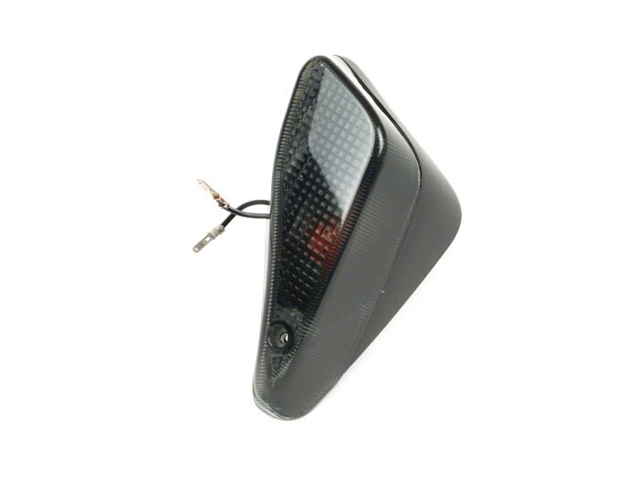 Indicator -OEM QUALITY- Piaggio NRG Power - smoked / black tinted - front lhs