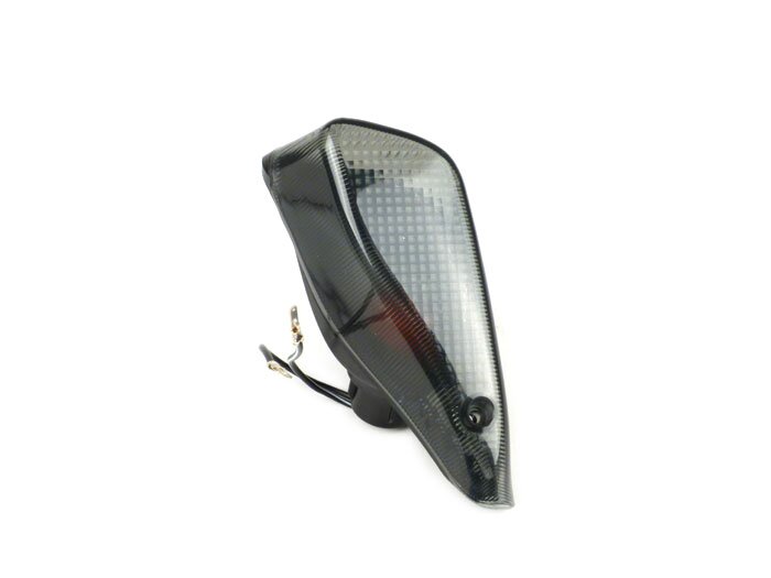 Indicator -OEM QUALITY- Piaggio NRG Power - smoked / black tinted - front lhs