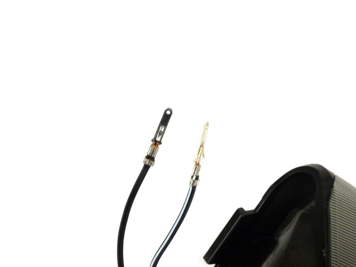 Indicator -OEM QUALITY- Piaggio NRG Power - smoked / black tinted - front lhs