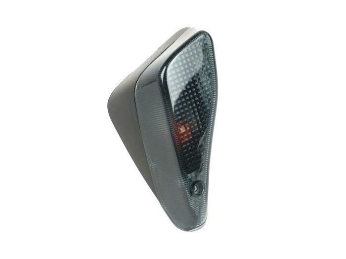Indicator -OEM QUALITY- Piaggio NRG Power - smoked / black tinted - front rhs