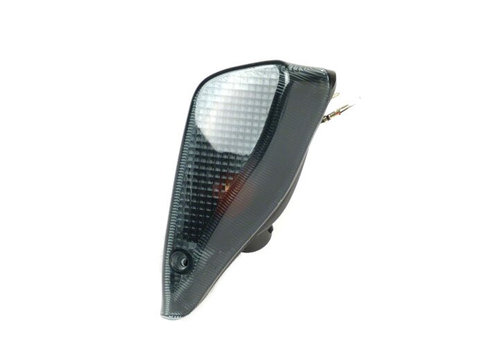 Indicator -OEM QUALITY- Piaggio NRG Power - smoked / black tinted - front rhs