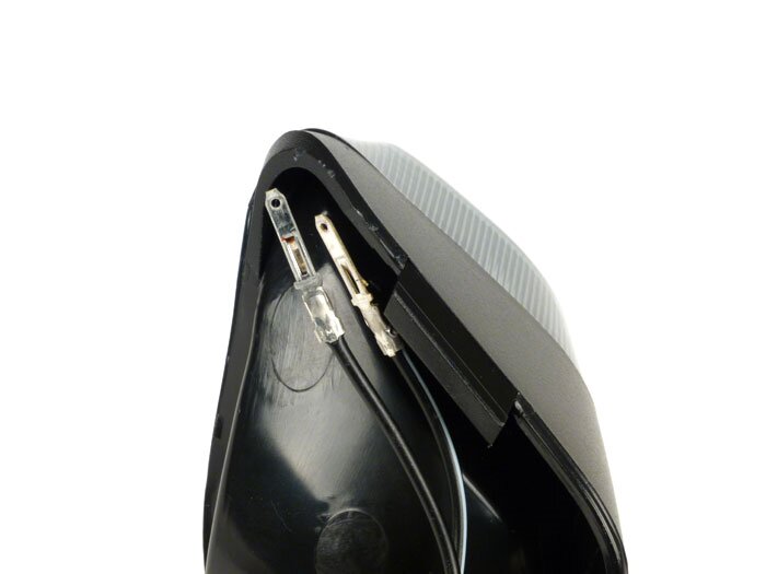 Indicator -OEM QUALITY- Piaggio NRG Power - smoked / black tinted - front rhs