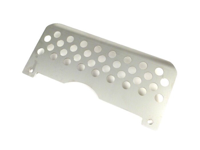 Splash plate center stand -TD-Customs- Lambretta (Serie 3), LIS, SX, TV (Serie 3), DL, GP - vented- stainless steel