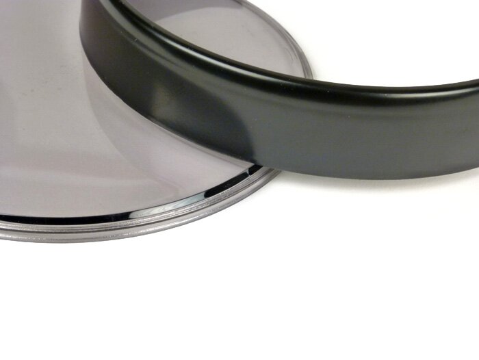 Speedo lens set -SCOOTER-CENTER- Vespa Ø=105mm - Vespa PX EFL (1984-), PK XL1, GT 250 i.e. 60 (ZAPM451), GTV 125 (ZAPM313), GTV 250 (ZAPM451), GTV 300 (ZAPM452) - black bezel - smoked lens
