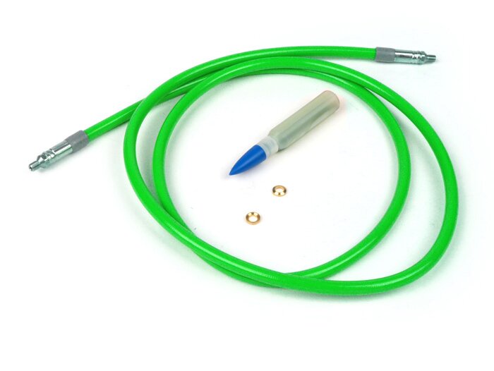 Latiguillo de freno -SPIEGLER MODULAR (sin racores)- Vespa, Lambretta - verde - 1320mm