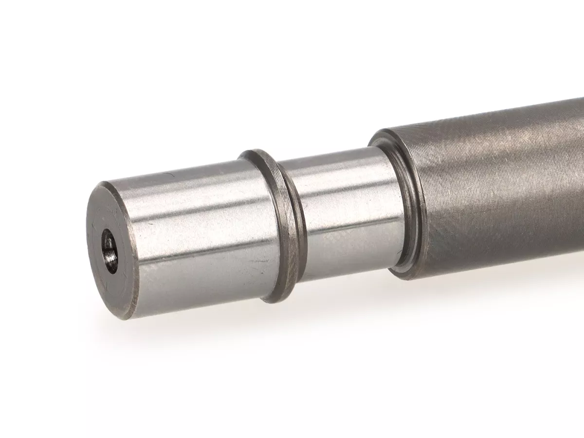 Axe d'arbre primaire -BENELLI- Vespa Largeframe PX125, PX150, PX200, Cosa, T5 125cc - siège du roulement : Ø=15mm, bague : Ø=13mm, longueur : 121mm