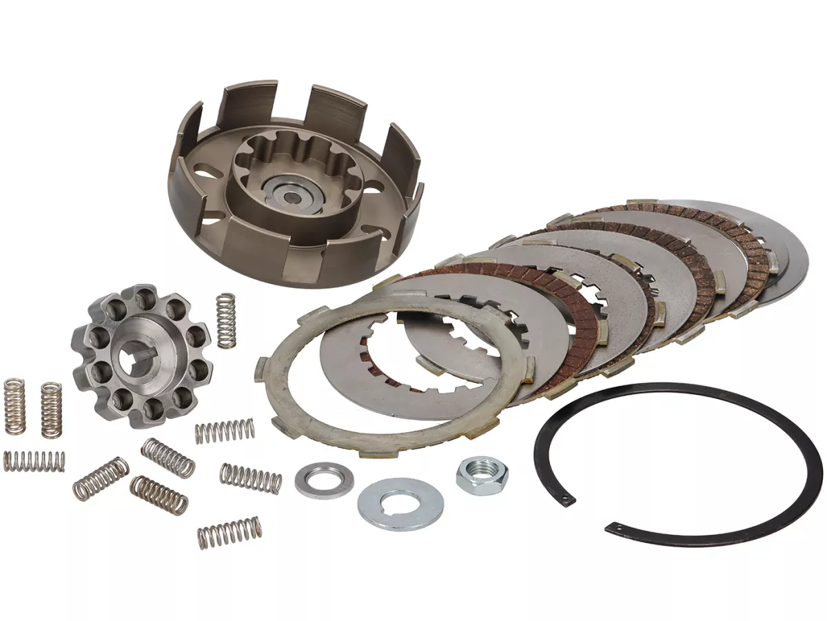 Koppeling -BENELLI 10 Molle ERGAL 5-disc- Type Cosa2/FL- Vespa Cosa2 125 (VNR2T), Cosa2 150 (VLR1T), Cosa2 200 (VSR1T), PX 125 (1995-), PX 150 (1995-), PX 200 (1995-) - zonder koppeltandwiel