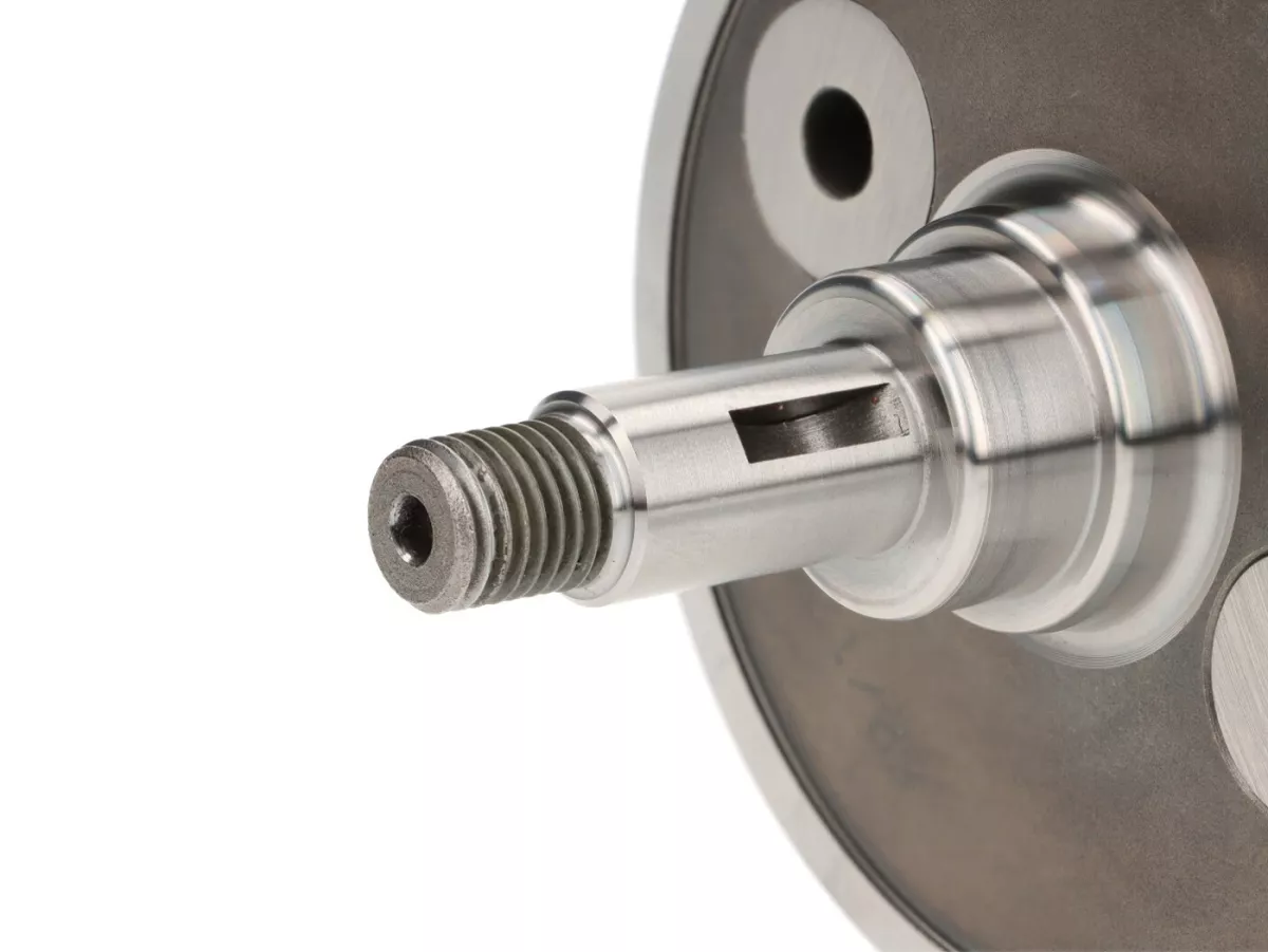 Vevaxel -BENELLI roterande ventilinlopp, 60 mm slaglängd, 126 mm vevstake- Vespa PX - passar Quattrini M244/VMC244