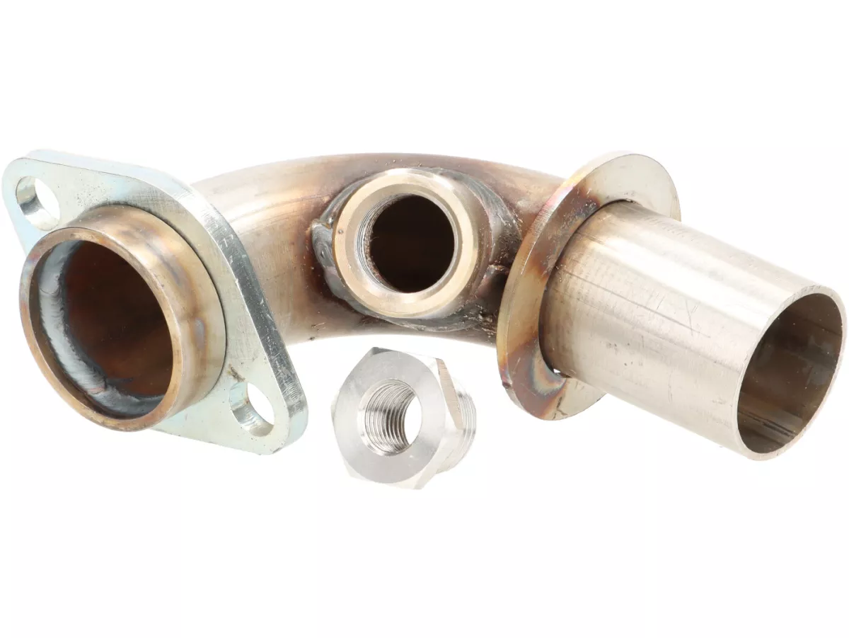 Manifold knalpot -BGM PRO, baja tahan karat- (untuk digunakan dengan sensor lambda) Vespa GTS/GTV 300 HPE Euro 5