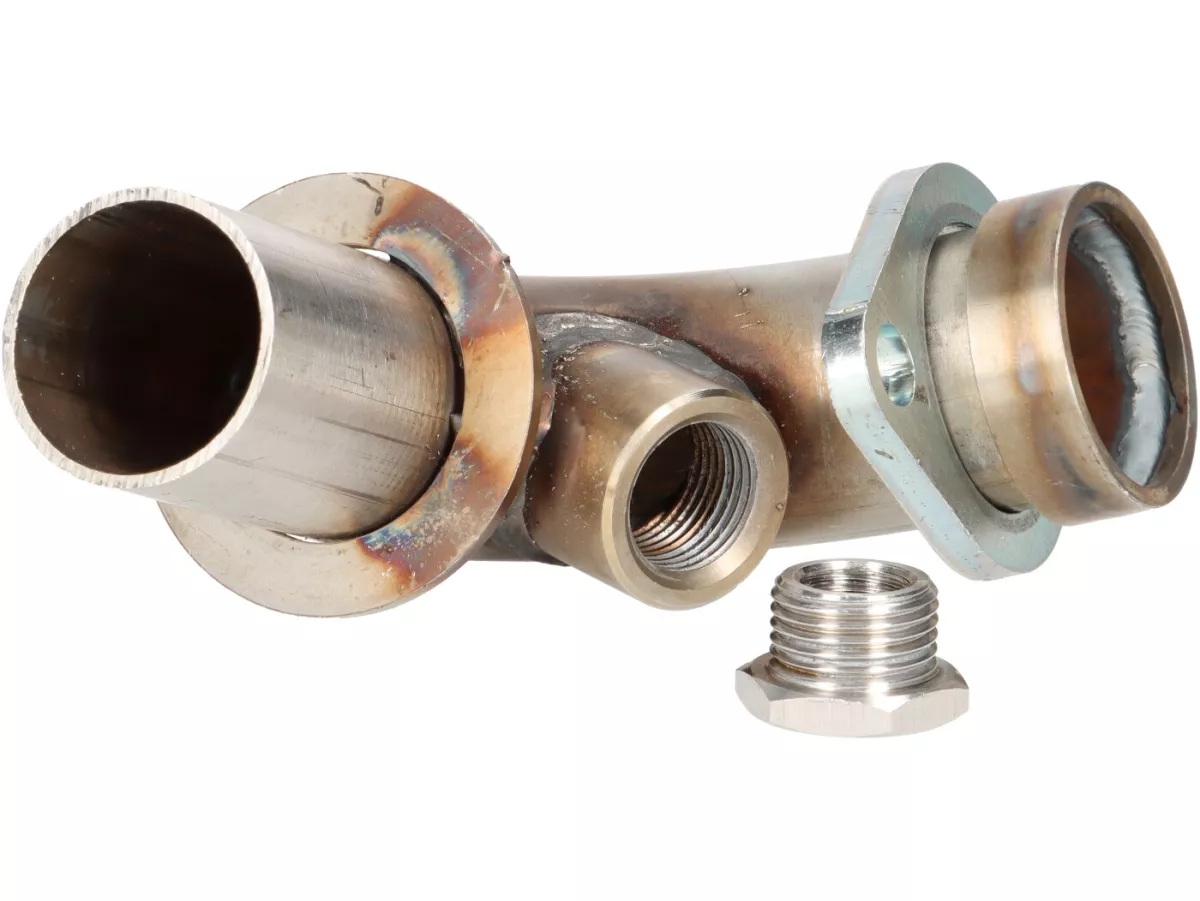 Manifold knalpot -BGM PRO, baja tahan karat- (untuk digunakan dengan sensor lambda) Vespa GTS/GTV 300 HPE Euro 5