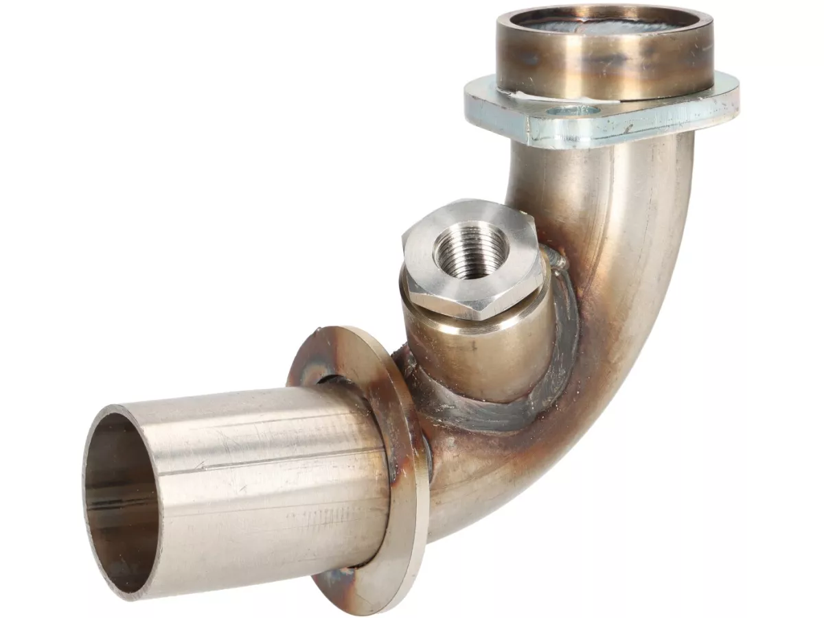 Manifold knalpot -BGM PRO, baja tahan karat- (untuk digunakan dengan sensor lambda) Vespa GTS/GTV 300 HPE Euro 5